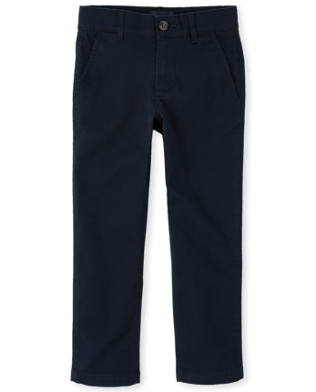Boys Uniform Stretch Straight Chino Pants