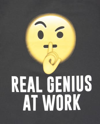 Boys Genius Emoji Graphic Tee
