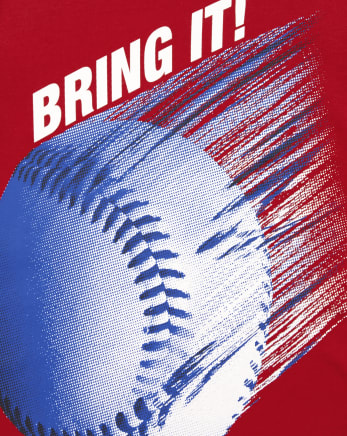 Camiseta con gráfico de béisbol para niños