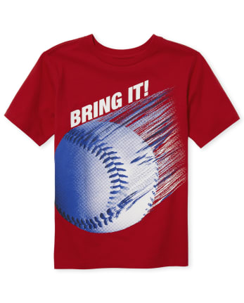 Camiseta con gráfico de béisbol para niños
