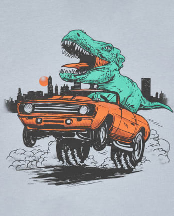 Boys Dino Car Graphic Tee