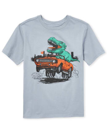 Boys Dino Car Graphic Tee