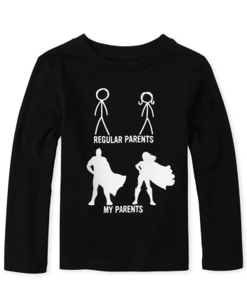 Baby And Toddler Boys Superhero Parents Graphic Tee
