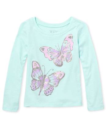 Baby And Toddler Girls Glitter Butterfly Graphic Tee