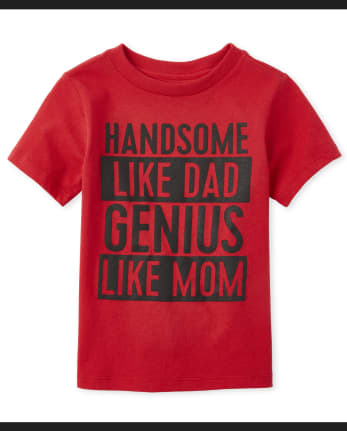 Baby And Toddler Boys Handsome Like Dad Graphic Tee