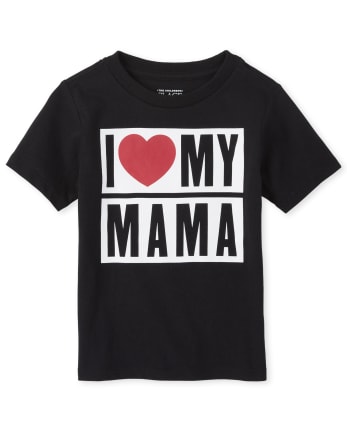 Camiseta con estampado de corazón My Mama para bebés y niños pequeños