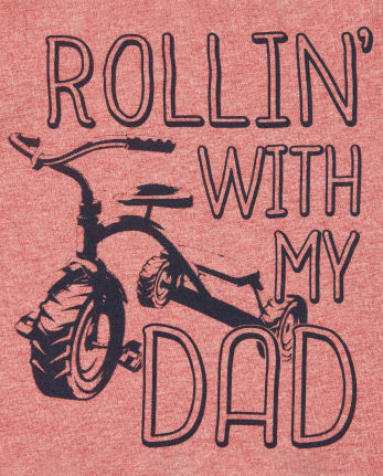 Camiseta con gráfico de bicicleta Dad para bebés y niños pequeños