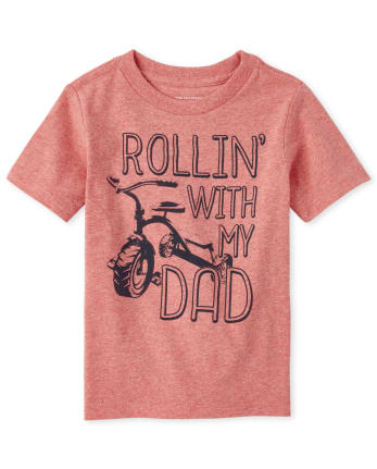 Camiseta con gráfico de bicicleta Dad para bebés y niños pequeños