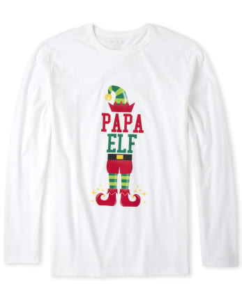 Camiseta con gráfico de elfo familiar a juego para hombre