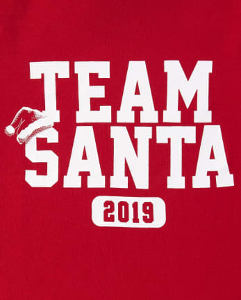 Baby And Toddler Girls Matching Family Team Santa Graphic Tee - RUBY
