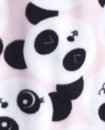 Girls Panda Fleece Pajama Pants