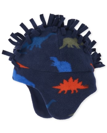 Toddler Boys Dino Glacier Fleece Hat And Mittens Set