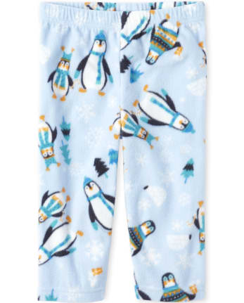 Baby And Toddler Boys Penguin Matching Fleece Pajama Pants