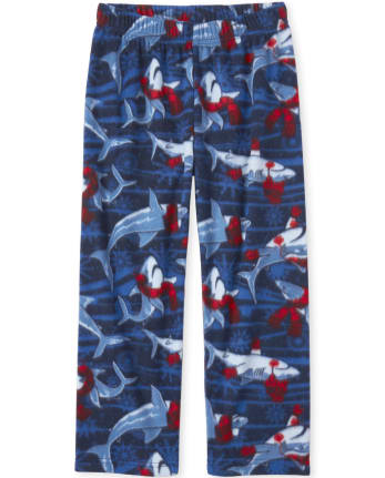 Boys Winter Shark Fleece Pajama Pants