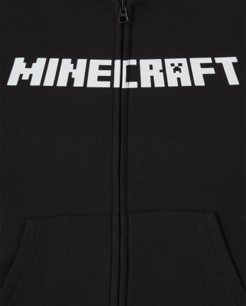 Boys Minecraft Fleece Zip Up Hoodie