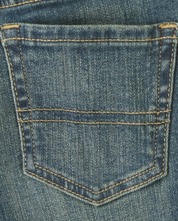Boys Slim Basic Stretch Straight Jeans | The Children's Place - AGEDINDIGO