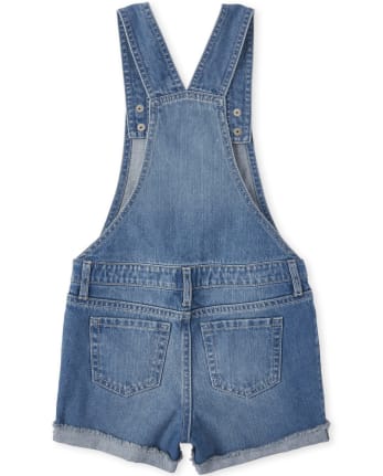 Shorts vaqueros con puños enrollados para niñas