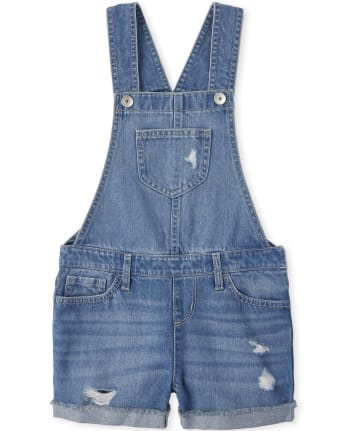 Shorts vaqueros con puños enrollados para niñas