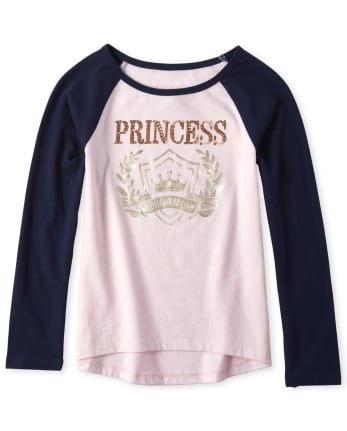 Girls Embellished Raglan Top