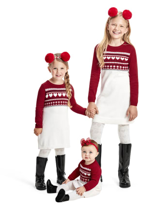girls fair isle sweater dress