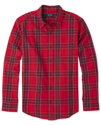 Camisa con botones a juego de popelina a cuadros Dad And Me para hombre