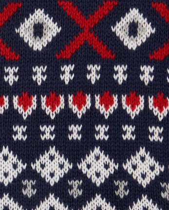 Suéter de cuello con botones a juego de grecas alpinos para niños
