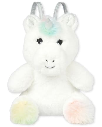 Girls Holographic Faux Fur Unicorn Bag