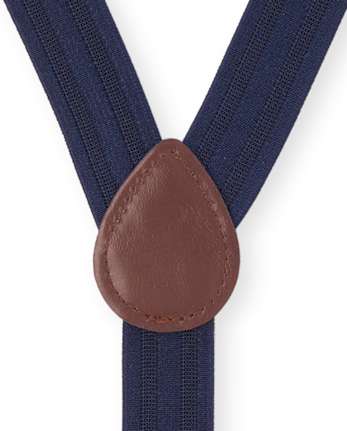 Ensemble noeud papillon et bretelles assortis en chambray pour garçon