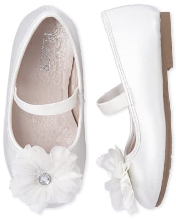 Toddler Girls Iridescent Flower Ballet Flats