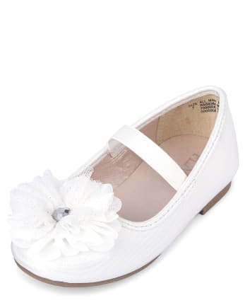 Toddler Girls Iridescent Flower Ballet Flats