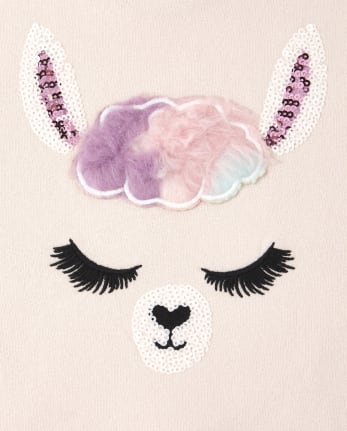 Sweat-shirt Active en tissu éponge avec fausse fourrure pour fille