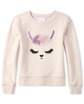 Sweat-shirt Active en tissu éponge avec fausse fourrure pour fille