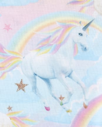 Pyjama licorne arc-en-ciel pour fille
