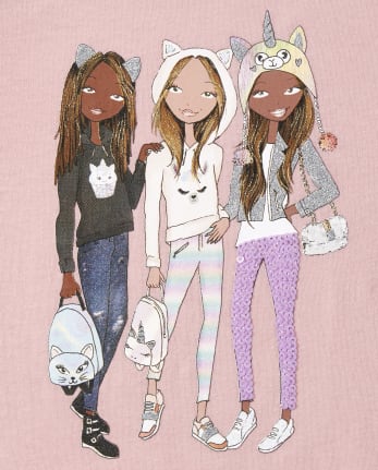 Top con purpurina para niñas