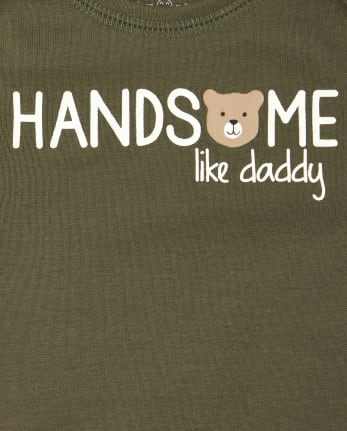 Body para bebé niño con gráfico Daddy Bear, paquete de 4