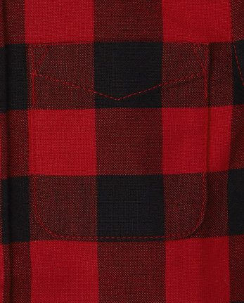 Baby And Toddler Boys Buffalo Plaid Oxford Matching Button Down Shirt