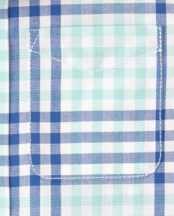 Baby And Toddler Boys Plaid Poplin Matching Button Down Shirt