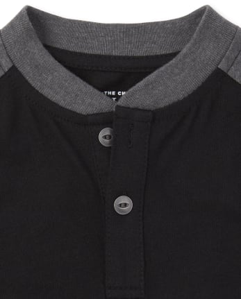 Haut Henley à manches rayées pour bébés et tout-petits garçons