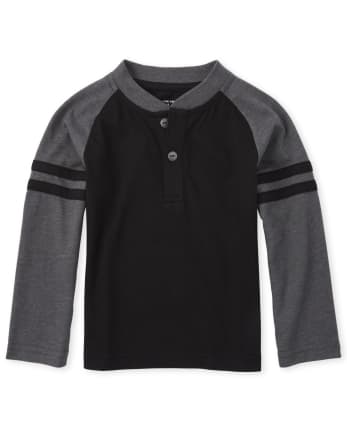 Haut Henley à manches rayées pour bébés et tout-petits garçons
