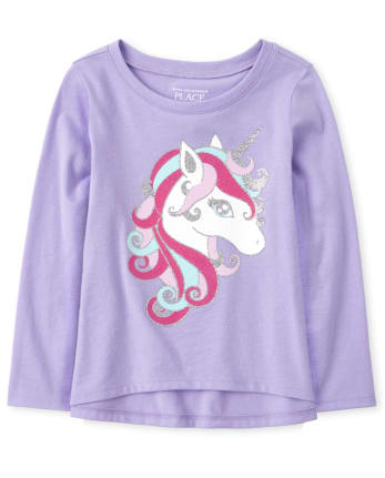 Top asimétrico con purpurina para bebés y niñas pequeñas