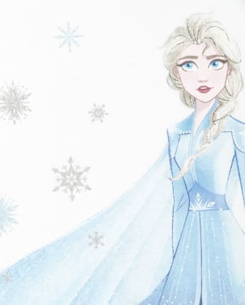 T-shirt graphique Elsa à paillettes Disney La Reine des Neiges 2 pour filles