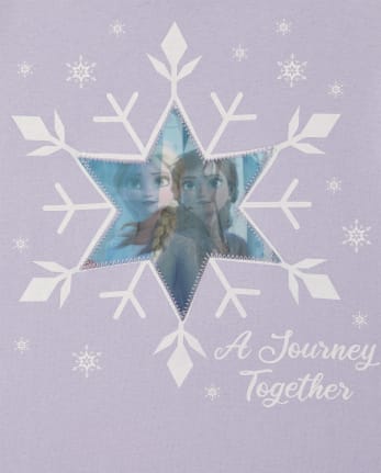 Girls Disney Frozen 2 Lenticular Anna And Elsa Graphic Tee