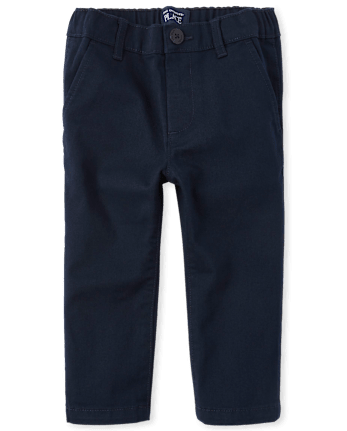 Baby And Toddler Boys Uniform Stretch Skinny Chino Pants - NEW NAVY