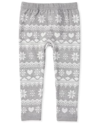 Fair isle fleece lined leggings clearance