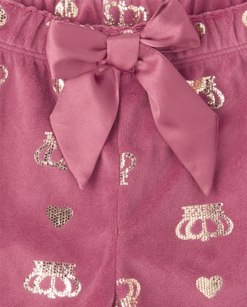 Baby And Toddler Girls Mommy And Me Princess Of Everything Matching Velour Pajamas