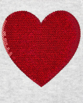 Baby And Toddler Girls Sequin Heart Sweater Dress