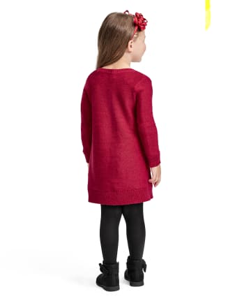 Baby And Toddler Girls Cable Knit Matching Sweater Dress