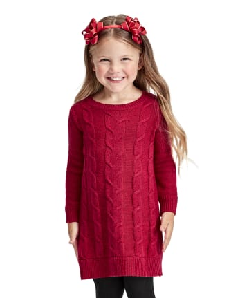 Knit Fall Dress Children Wear Girl  Baby girl sweaters, Red christmas  sweater, Kids outfits