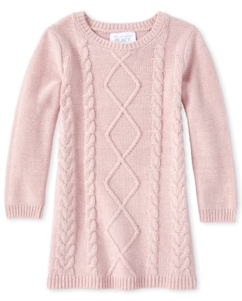 Baby girl cable knit sweater dress clearance