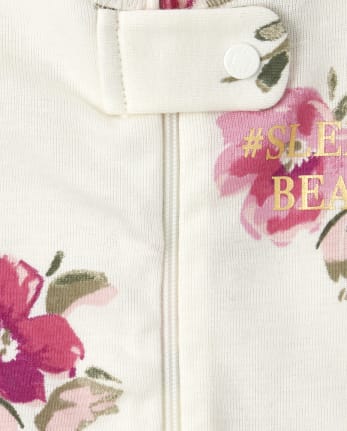 Pijamas de una pieza de algodón ajustados a juego con belleza de mamá y yo para bebés y niñas pequeñas